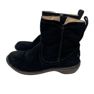 Ugg Black Sheepskin Lined Ankle Winter Boots
